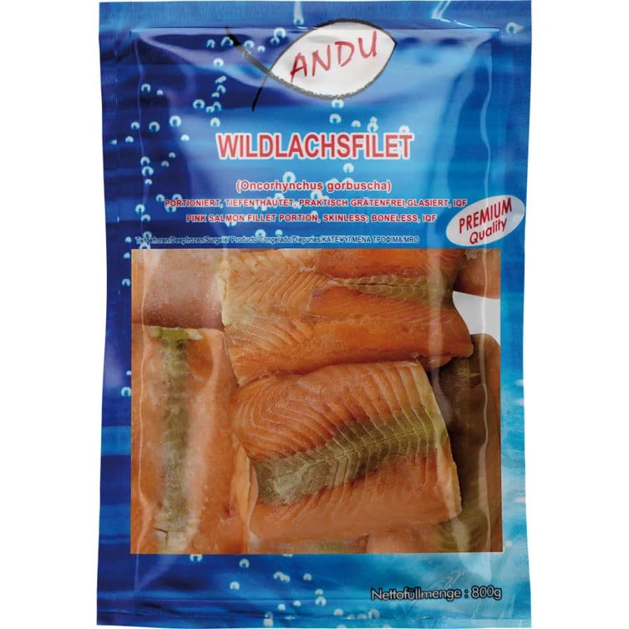 Filet de Saumon Rose Sauvage en Portions Surgelé — Boucherie Halal TAZA Strasbourg